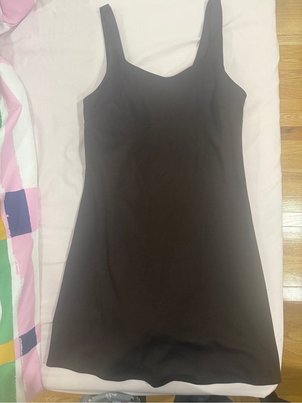 Athleta Athletic Built in Bra and Shorts Dark Brown Dress